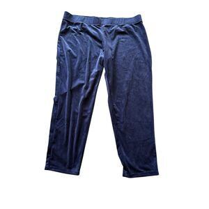 NWT Lilly Pulitzer Womens Navy Jessabelle Velour Velvet Lounge Pants XXL